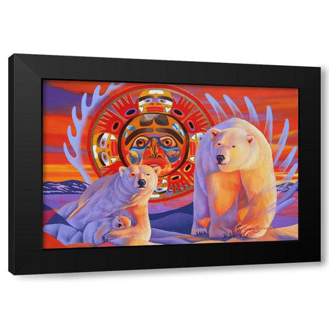 Polar Legends 2 Black Modern Wood Framed Art Print by Stevenson, Graeme