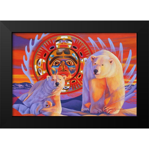 Polar Legends 2 Black Modern Wood Framed Art Print by Stevenson, Graeme