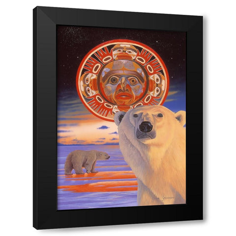 Polar Legends Black Modern Wood Framed Art Print by Stevenson, Graeme