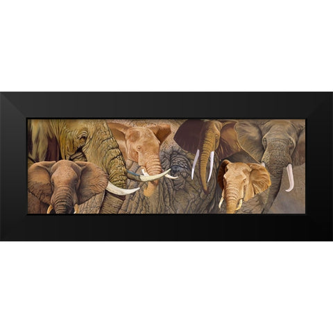 Long Ele Black Modern Wood Framed Art Print by Stevenson, Graeme