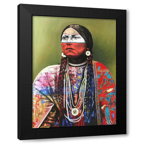 Seeing The Past Black Modern Wood Framed Art Print by Stevenson, Graeme