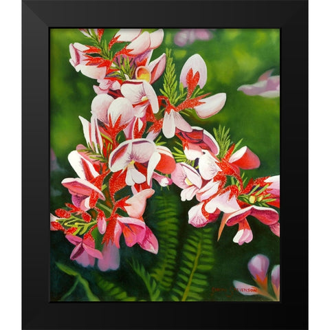 Small Pink Black Modern Wood Framed Art Print by Stevenson, Graeme