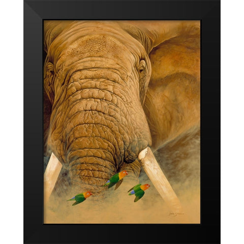 The Bull Black Modern Wood Framed Art Print by Stevenson, Graeme