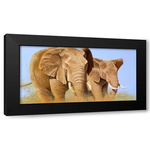 The Court Ship Black Modern Wood Framed Art Print by Stevenson, Graeme