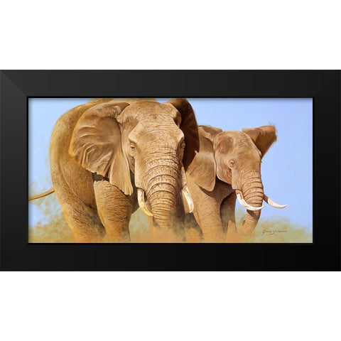 The Court Ship Black Modern Wood Framed Art Print by Stevenson, Graeme