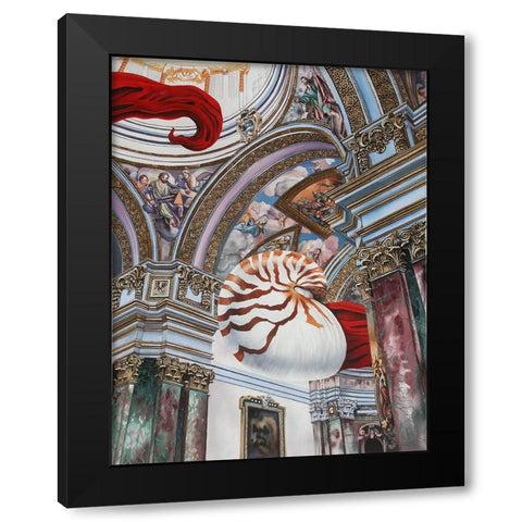 The Dark Con Of Man Black Modern Wood Framed Art Print with Double Matting by Stevenson, Graeme