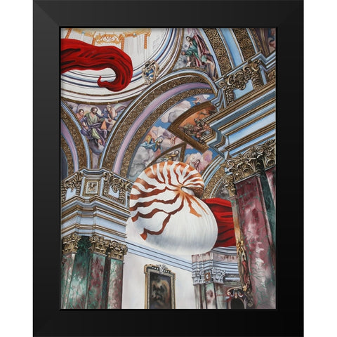 The Dark Con Of Man Black Modern Wood Framed Art Print by Stevenson, Graeme
