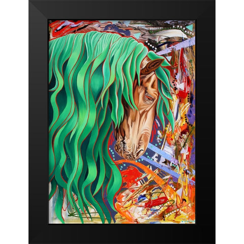 The Emerald King Black Modern Wood Framed Art Print by Stevenson, Graeme