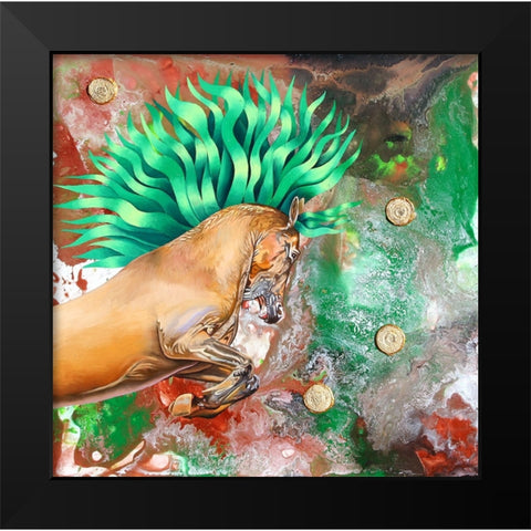 The Emerald Prince Black Modern Wood Framed Art Print by Stevenson, Graeme