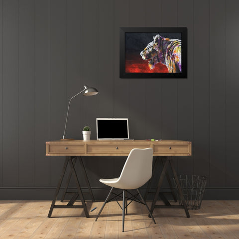 The Hunt Black Modern Wood Framed Art Print by Stevenson, Graeme