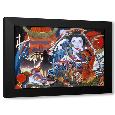 The Legend Black Modern Wood Framed Art Print by Stevenson, Graeme