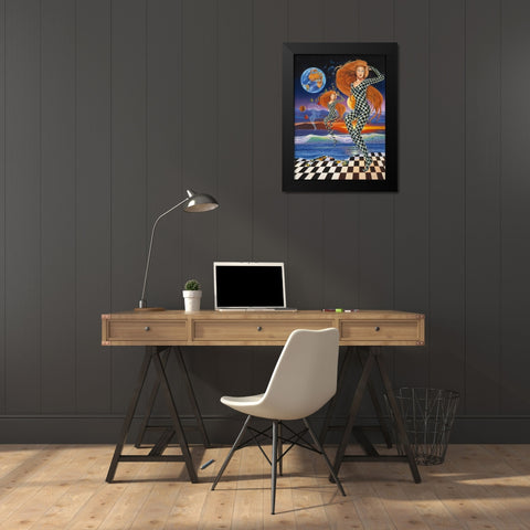 The Shape Of Things To Come Black Modern Wood Framed Art Print by Stevenson, Graeme