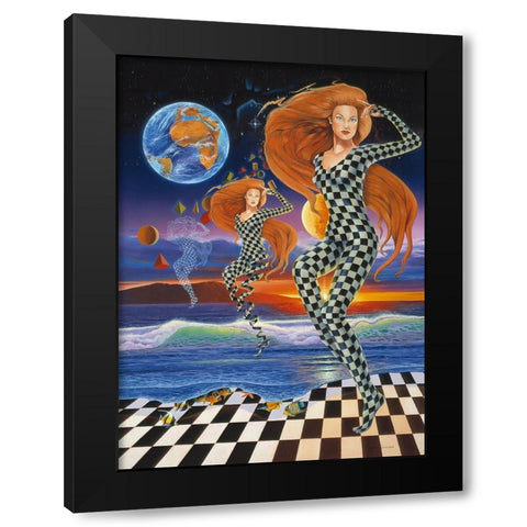 The Shape Of Things To Come Black Modern Wood Framed Art Print by Stevenson, Graeme