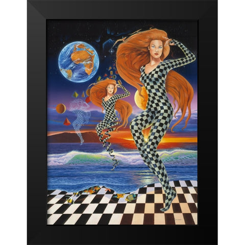 The Shape Of Things To Come Black Modern Wood Framed Art Print by Stevenson, Graeme