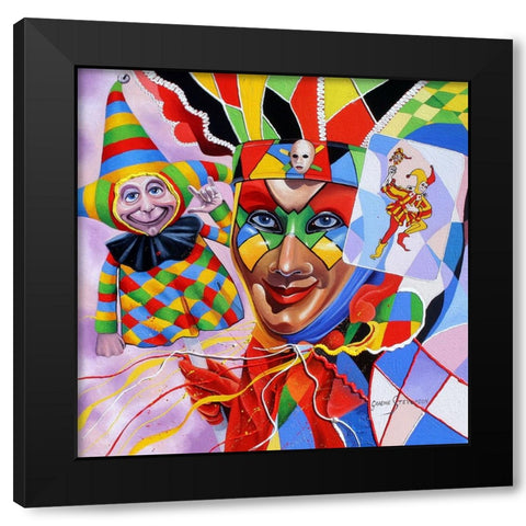 To Love A Joker Black Modern Wood Framed Art Print with Double Matting by Stevenson, Graeme