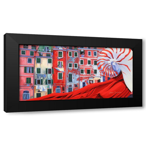 Walk With Me Black Modern Wood Framed Art Print by Stevenson, Graeme