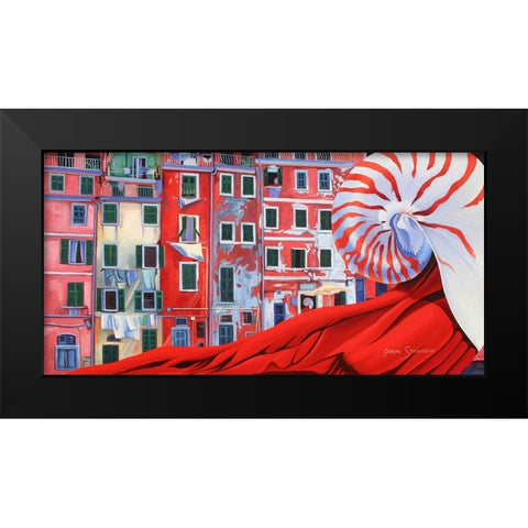 Walk With Me Black Modern Wood Framed Art Print by Stevenson, Graeme