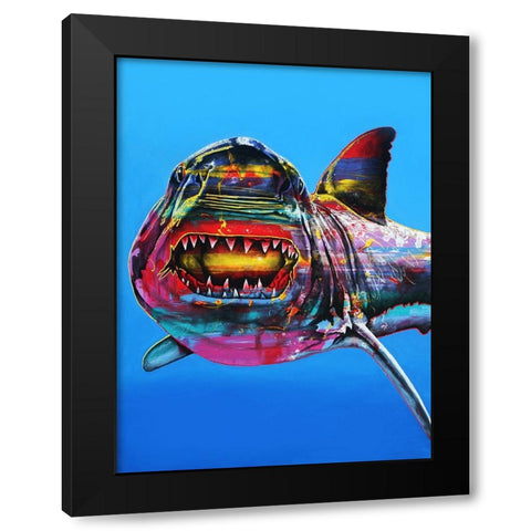 Bite me Black Modern Wood Framed Art Print by Stevenson, Graeme