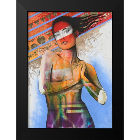 Go Ahead Black Modern Wood Framed Art Print by Stevenson, Graeme