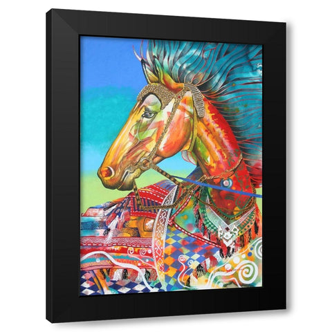 The Desert King Black Modern Wood Framed Art Print with Double Matting by Stevenson, Graeme