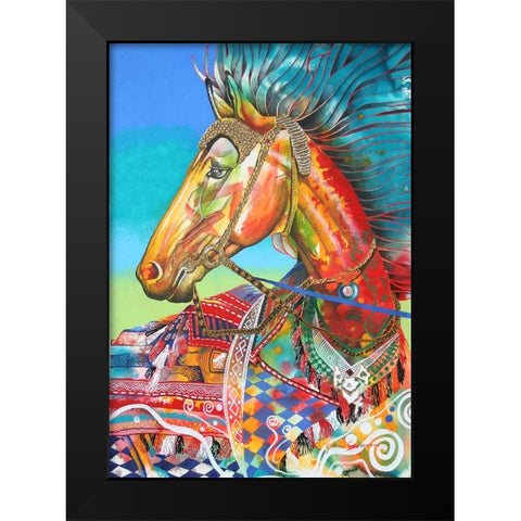 The Desert King Black Modern Wood Framed Art Print by Stevenson, Graeme