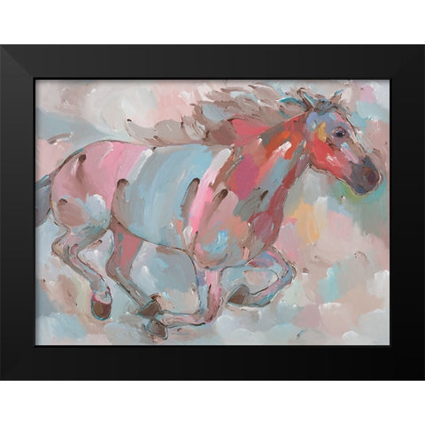 Forever Forward Black Modern Wood Framed Art Print by Khorasani, Hooshang
