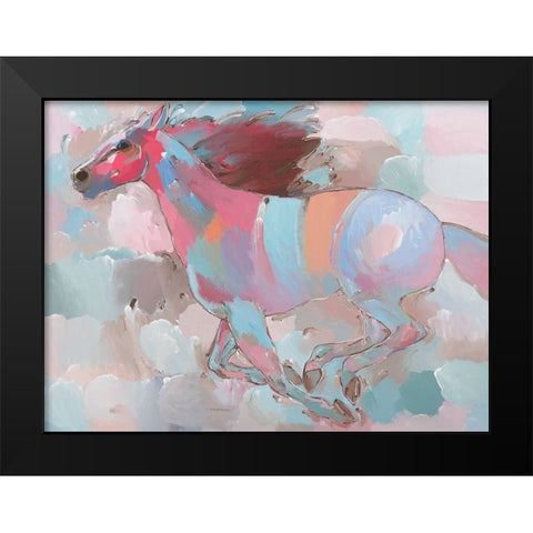 Racing the Wind Black Modern Wood Framed Art Print by Khorasani, Hooshang