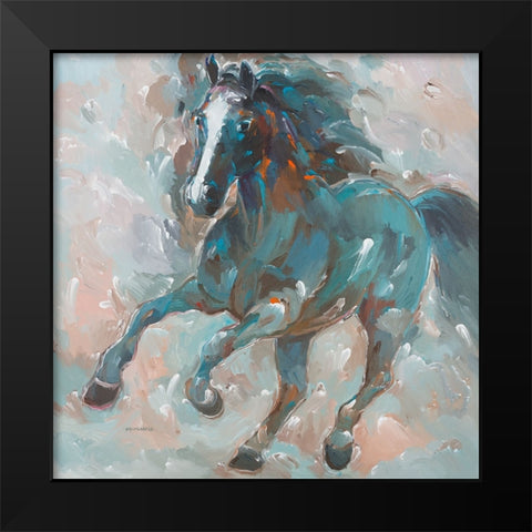Knight of the Night Black Modern Wood Framed Art Print by Khorasani, Hooshang