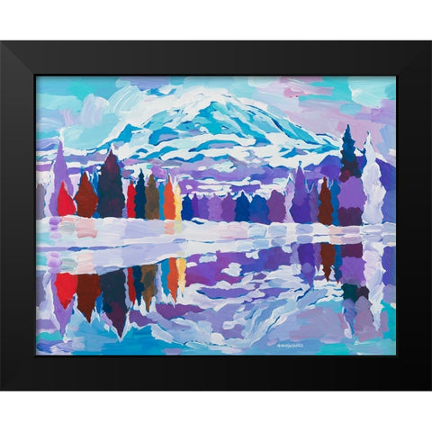 Natures Reflection Black Modern Wood Framed Art Print by Khorasani, Hooshang