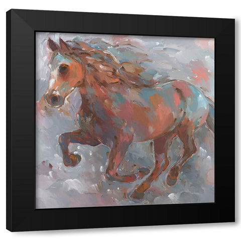 Bay Runner Black Modern Wood Framed Art Print with Double Matting by Khorasani, Hooshang