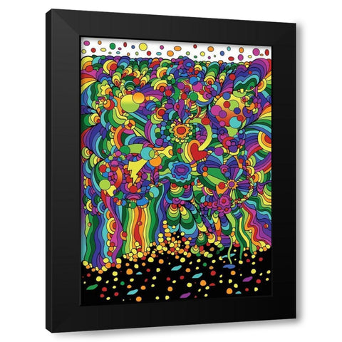 Pop Art Waterfall Black Modern Wood Framed Art Print by Green, Howie