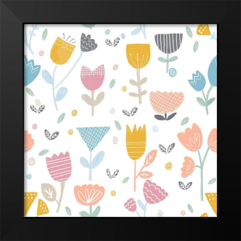 Sunday Morning Black Modern Wood Framed Art Print by HUE and MI and Sangita