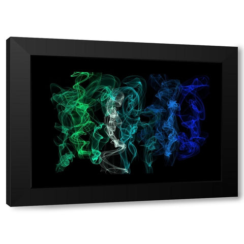 Ethereal Dance 3 Black Modern Wood Framed Art Print by Jenny Rainbow Fine Art