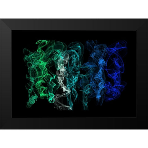 Ethereal Dance 3 Black Modern Wood Framed Art Print by Jenny Rainbow Fine Art
