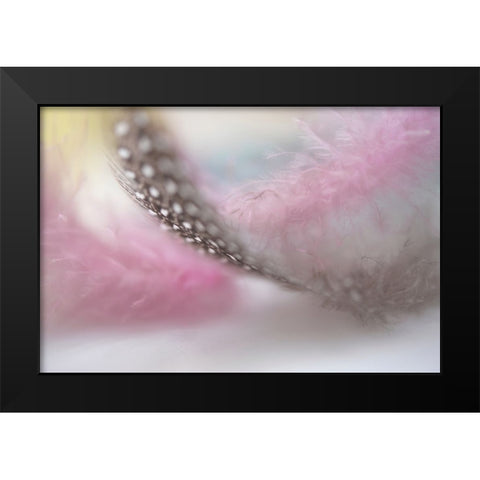 Angels Flight Series Nightingales Trill Black Modern Wood Framed Art Print by Jenny Rainbow Fine Art