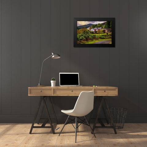 Lovely Homestead in Wicklow Black Modern Wood Framed Art Print by Jenny Rainbow Fine Art