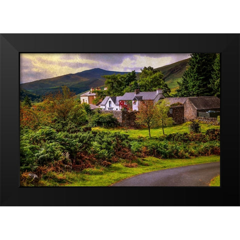 Lovely Homestead in Wicklow Black Modern Wood Framed Art Print by Jenny Rainbow Fine Art