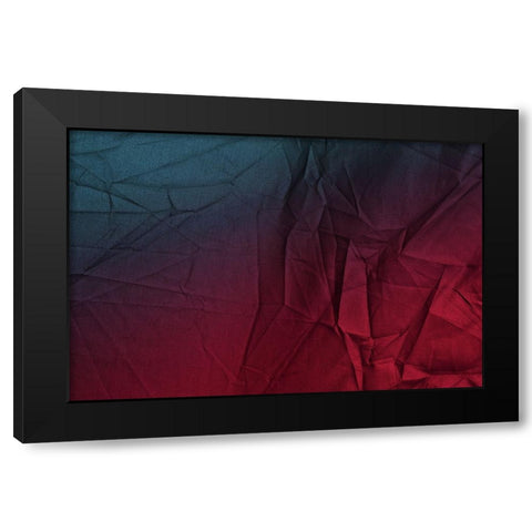 Play of Hues Burgundy and Sapphire Black Modern Wood Framed Art Print by Jenny Rainbow Fine Art