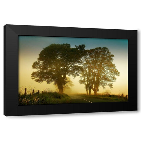 Twilight Guardians Black Modern Wood Framed Art Print with Double Matting by Jenny Rainbow Fine Art