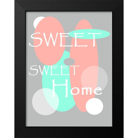 Digital Art Sweet Sweet Home Black Modern Wood Framed Art Print by Jenny Rainbow Fine Art