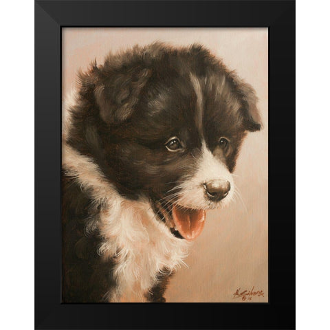 307 Black Modern Wood Framed Art Print by Silver, John