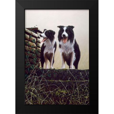 Js49-A Black Modern Wood Framed Art Print by Silver, John
