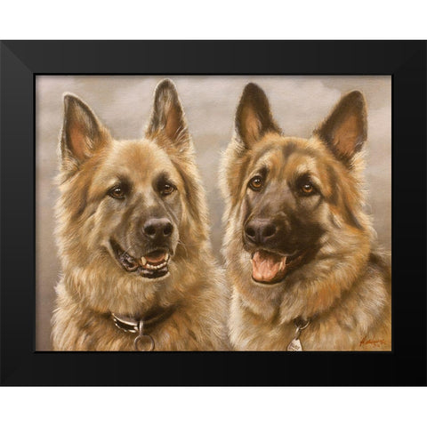 330c Black Modern Wood Framed Art Print by Silver, John