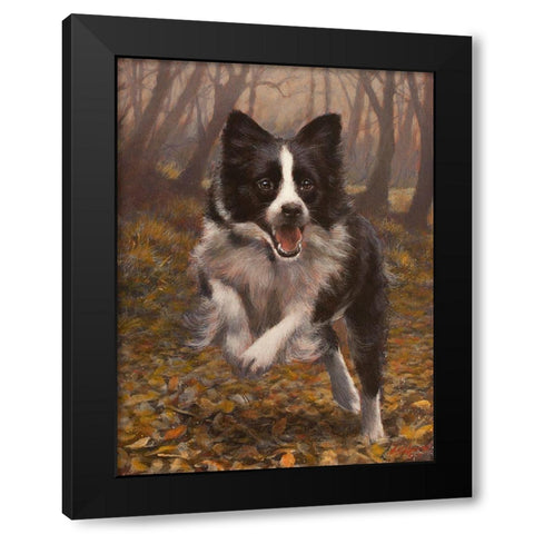 350 Black Modern Wood Framed Art Print by Silver, John