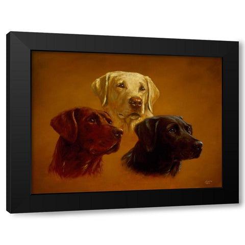 Faith-Hope-Charity Black Modern Wood Framed Art Print with Double Matting by Silver, John