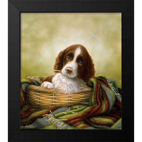 20-B Black Modern Wood Framed Art Print by Silver, John