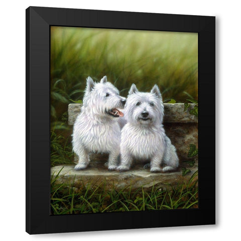 Js92-A Black Modern Wood Framed Art Print by Silver, John