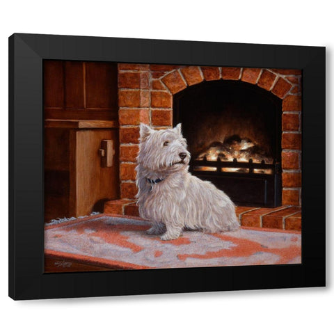 Js129-B Black Modern Wood Framed Art Print by Silver, John