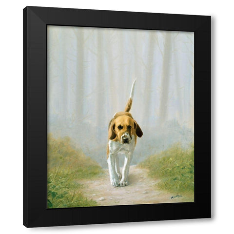 Jsm37-B Black Modern Wood Framed Art Print by Silver, John