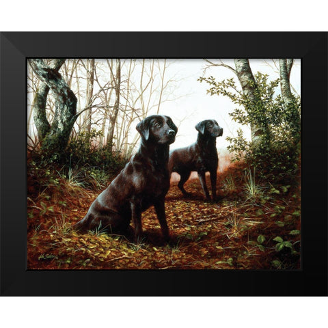 Js25-C Black Modern Wood Framed Art Print by Silver, John